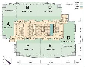 恵比寿ガーデンプレイスタワーの基準階図面