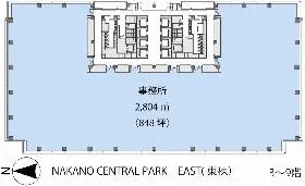 中野セントラルパークイーストビルの基準階図面