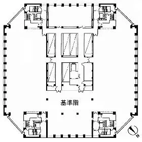 東京オペラシティビルの基準階図面