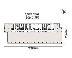 日本橋一丁目三井ビルディングの基準階図面