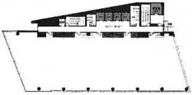 川崎フロンティアビルの基準階図面