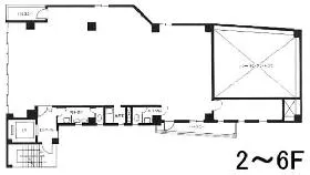 芝プラザビルの基準階図面