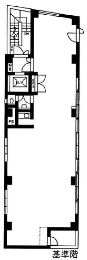 西新宿三関ビルの基準階図面