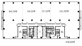 パレール三井ビルの基準階図面