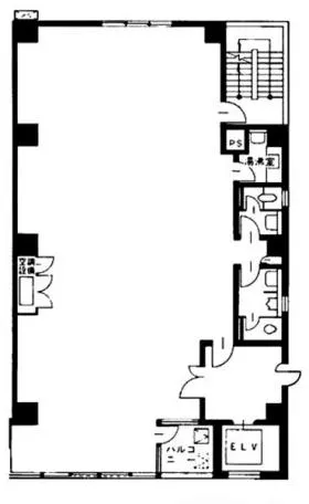 千城ビルの基準階図面