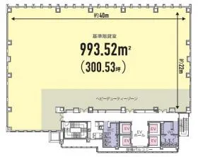 S-GATE赤坂山王ビルの基準階図面