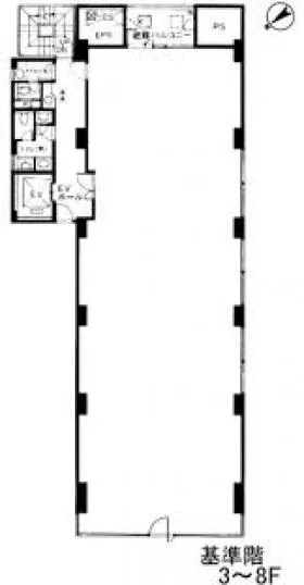 近鉄銀座中央通りビルⅡ(旧:橋善ビルの基準階図面
