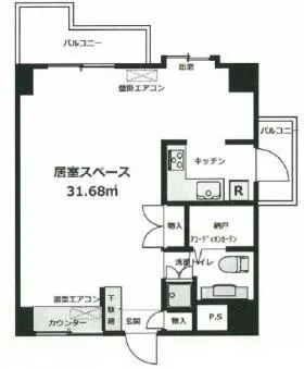 グランドメゾン飯田橋ビルの基準階図面