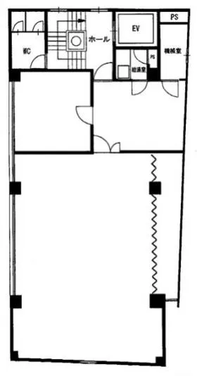 矢萩第二ビルの基準階図面