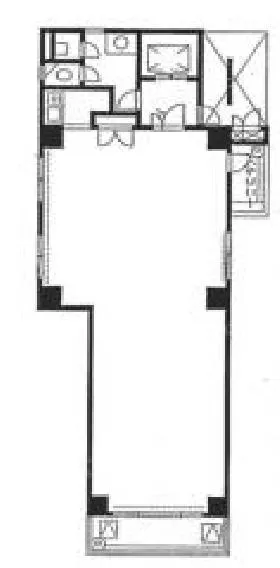 芝尾島ビルの基準階図面