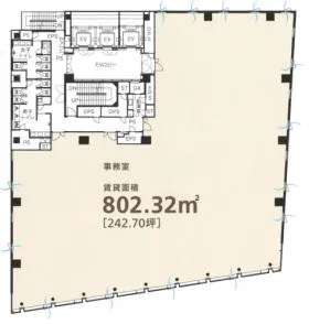 東急四谷ビルの基準階図面