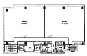 CROSS COOP新宿AVENUEビルの基準階図面