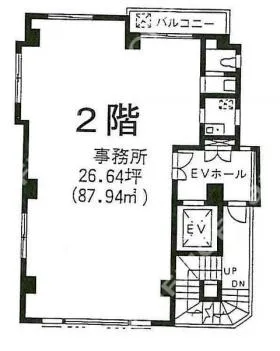 Sreed EBISU2(旧:フラワーヒルズ)ビルの基準階図面