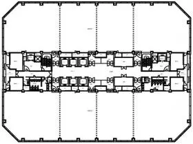 幕張テクノガーデンB棟の基準階図面