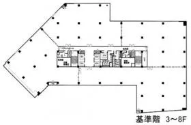FORECAST新宿SOUTHビルの基準階図面