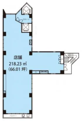 花川ビルの基準階図面