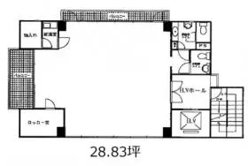 新小川町ビルの基準階図面