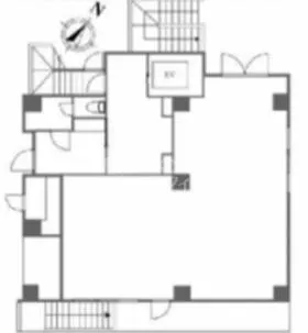 カーサスプレンディッド西麻布ビルの基準階図面