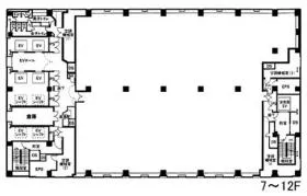 シーフォートスクエア(店舗棟)ビルの基準階図面