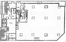Cocoro Gotanda Bldg(旧五反田KY)ビルの基準階図面