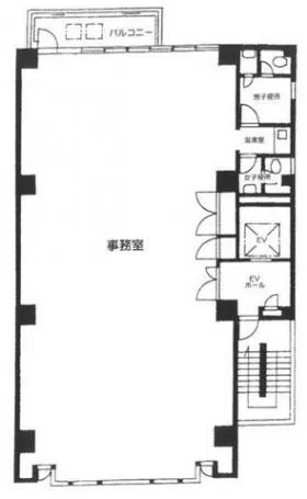 キャナルスクエア芝浦(旧:豊穣)ビルの基準階図面