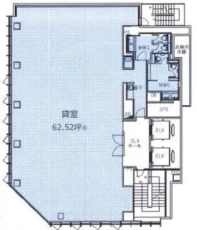 COMS虎ノ門ビルの基準階図面