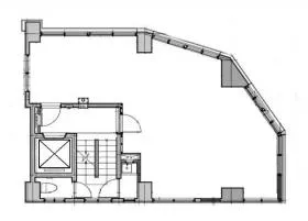 AUBE新川ビル(旧:ジェクトワン新川ビル)の基準階図面