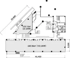 クエストコート原宿ビルの基準階図面