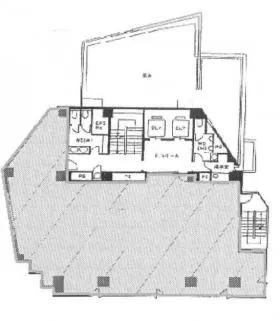 リードシー幡ヶ谷ビルの基準階図面