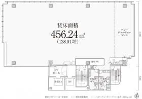 PMO渋谷Ⅱビルの基準階図面