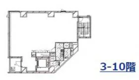 L’tia Office 代々木ビルの基準階図面