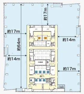 田町タワー(TTMプロジェクト)の基準階図面