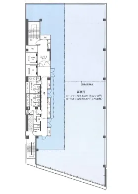 日本橋本町1丁目ビルの基準階図面