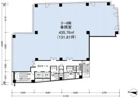 KDX麹町ビルの基準階図面