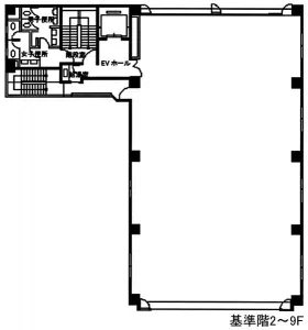 RBM芝パークビルの基準階図面