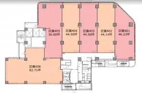 フロンティア新宿タワー(旧TSI新宿タワー)ビルの基準階図面