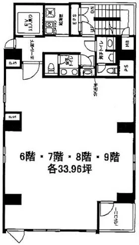(仮称)品川区南大井6丁目計画の基準階図面