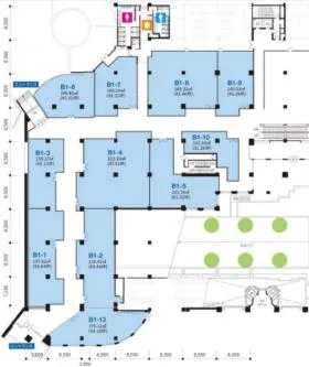 恵比寿ガーデンプレイスセンタープラザの基準階図面