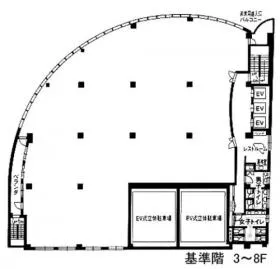 プライム東神田ビルの基準階図面