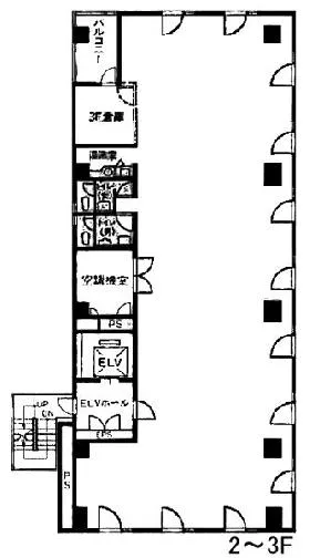 虎ノ門第一法規ビルの基準階図面