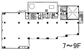 黒龍芝公園東館ビルの基準階図面