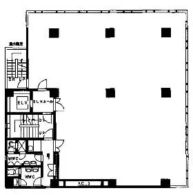 芝公園向陽ビルの基準階図面