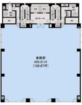 ヒルコート東新宿の基準階図面