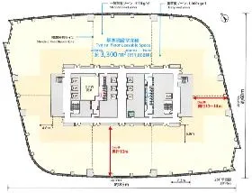 虎ノ門ヒルズ森タワーの基準階図面