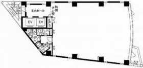 VORT神谷町Ⅱ(旧:神谷町スクエア)ビルの基準階図面