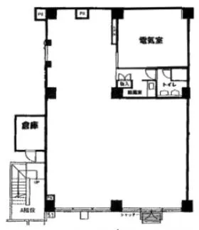 東信西新宿ビルの基準階図面
