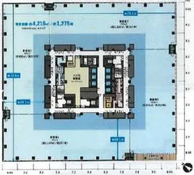 (仮称)豊洲4-2街区開発計画ビルの基準階図面
