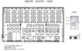 IBM幕張D棟ビルの基準階図面