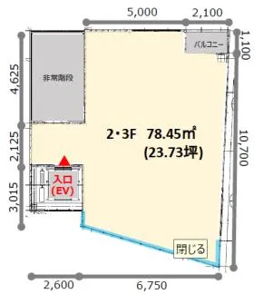 フィル・パーク関内駅前 Ⅱビルの基準階図面