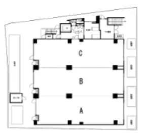 THE PALMS柏ビルの基準階図面